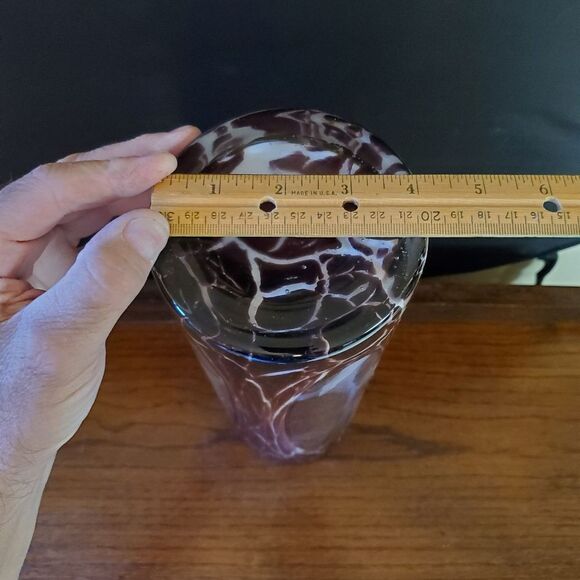 Vintage Purple Amethyst Cylindrical Vase 14" Tall - Picture 8 of 8